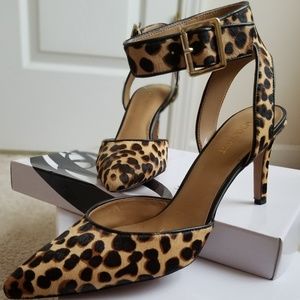 Nine West Callen Ankle Strap Animal Print Shoes